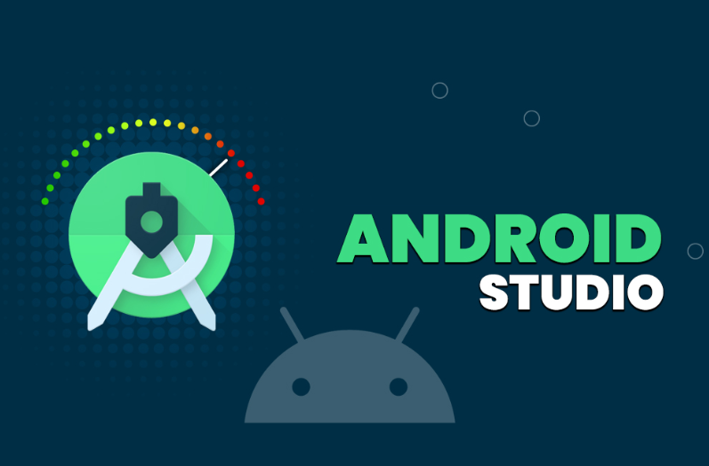 An image showing the Android Studio logo and the text 'Android Studio'