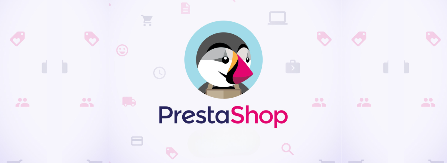 PrestaShop Ecommerce logo with the text 'PrestaShop