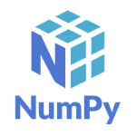 An icon of NumPy with the text “NumPy”